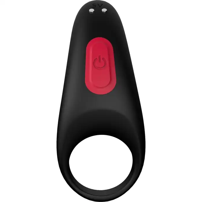 Черное эрекционное виброкольцо Remote Cockring - Rings of Love. Фотография 5.