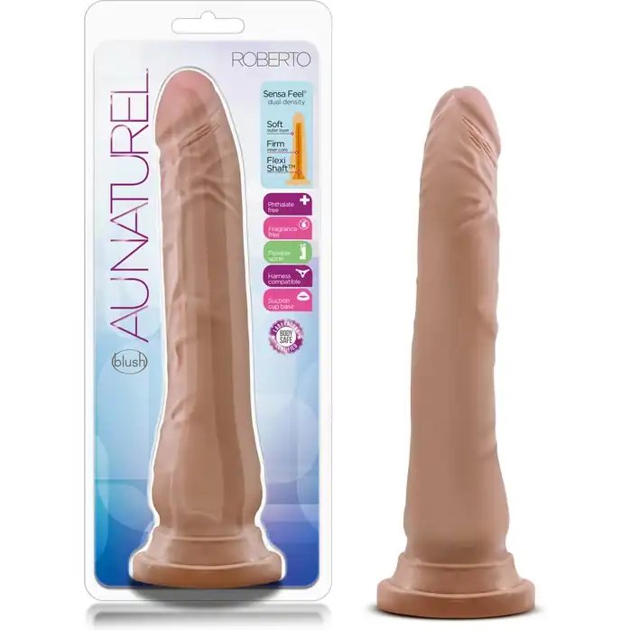 Кофейный фаллоимитатор на присоске Roberto - 23,49 см - Au Naturel. Фотография 3.