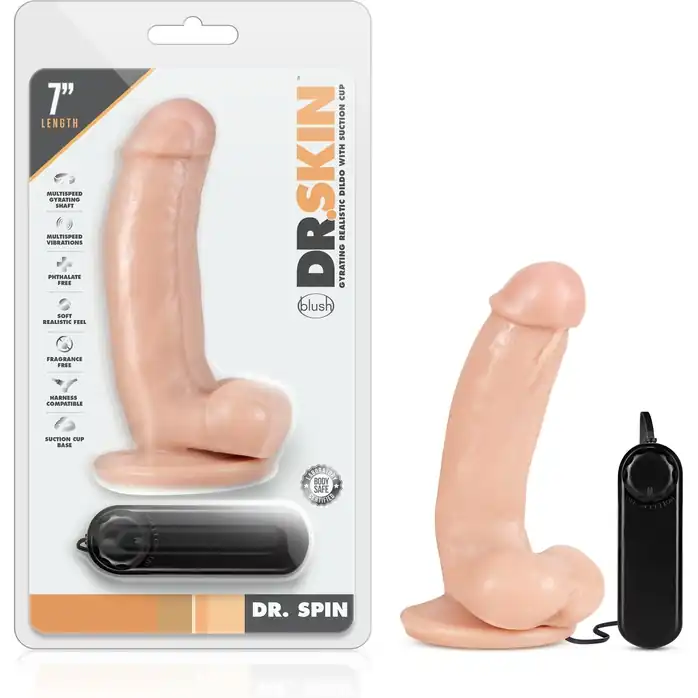 Телесный ротатор Dr. Spin 7 inch Gyrating Realistic Dildo - 17,78 см - Dr. Skin. Фотография 7.