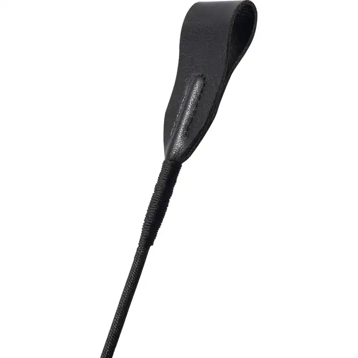 Черный гладкий стек PREMIUM RIDING CROP - 45 см - Guilty Pleasure. Фотография 2.