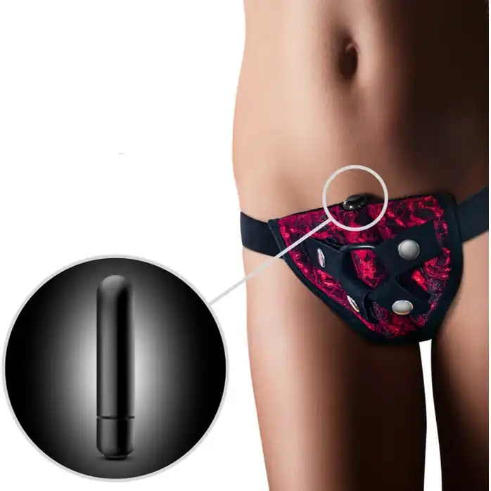 Красно-черные трусики LOVELACE HARNESS - Temptasia. Фотография 3.