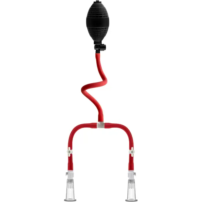 Двойная вакуумная помпа для сосков Nipple Squeeze Pump System - Temptasia. Фотография 2.