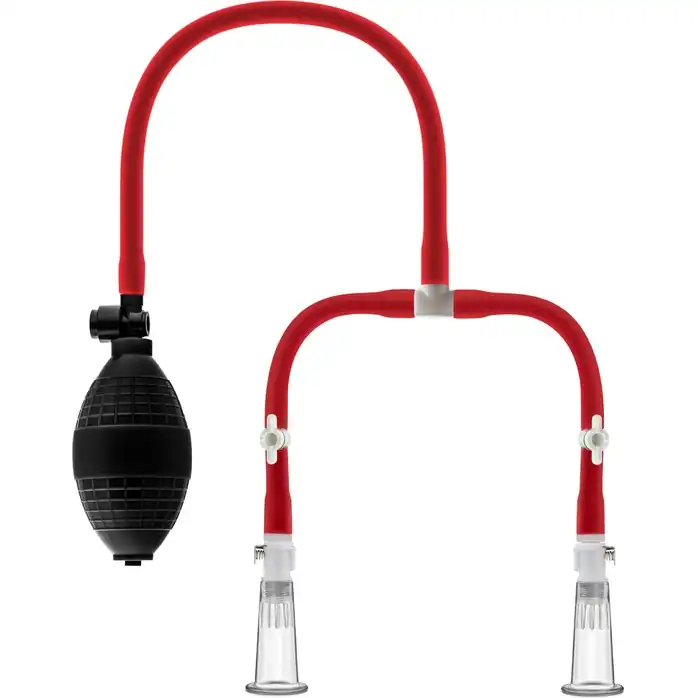 Двойная вакуумная помпа для сосков Nipple Squeeze Pump System - Temptasia