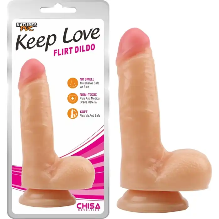 Телесный фаллоимитатор Flirt Dildo - 17 см - Keep Love. Фотография 2.