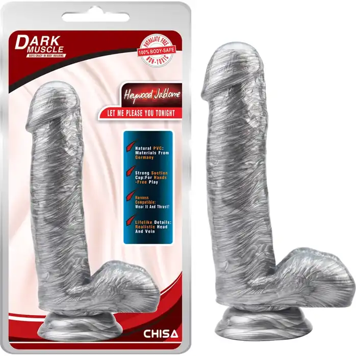 Серебристый фаллоимитатор Heywood Jablome - 17,8 см - Dark Muscle. Фотография 5.