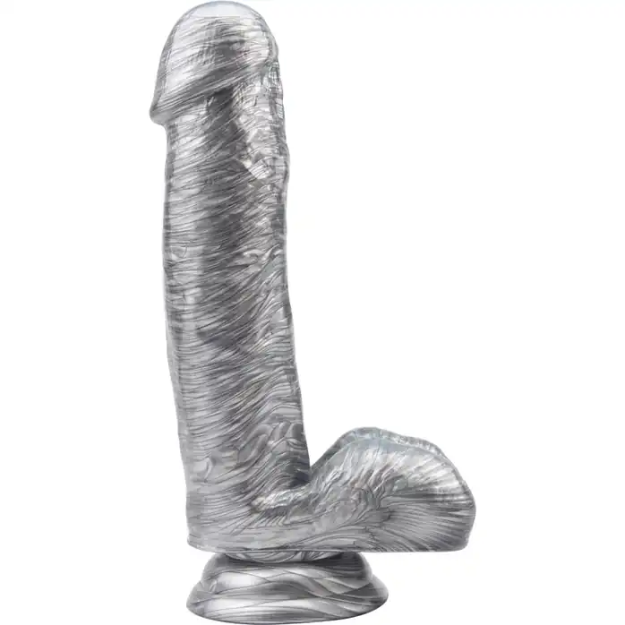 Серебристый фаллоимитатор Heywood Jablome - 17,8 см - Dark Muscle