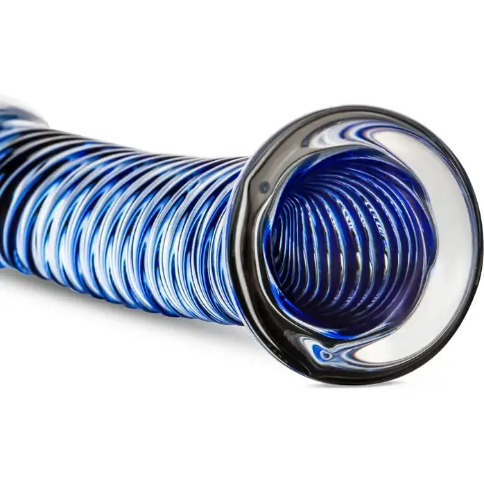 Голубой стеклянный фаллоимитатор Glass Dildo No.5 - 18 см - Gildo. Фотография 4.