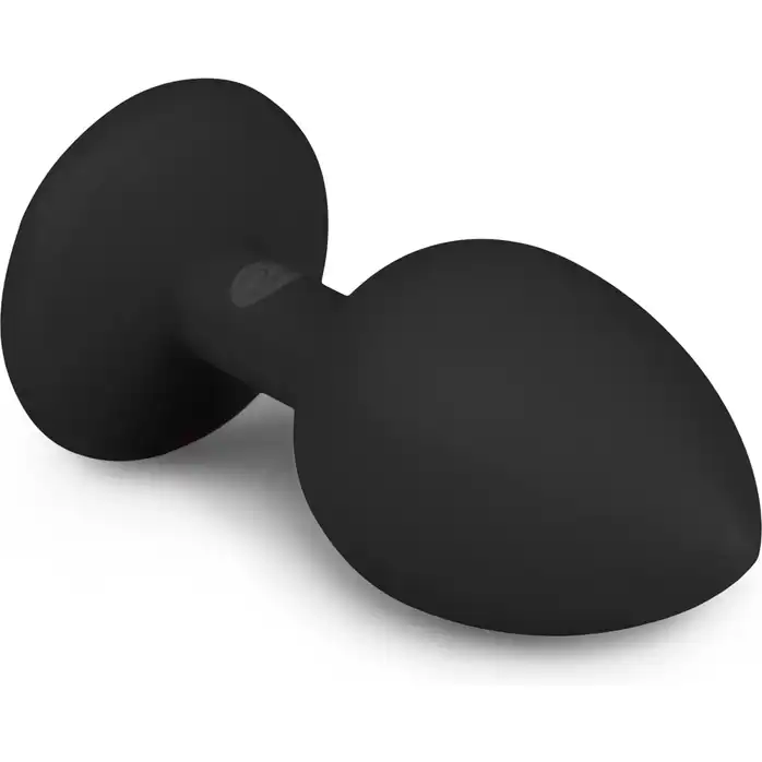 Черная анальная пробка с кристаллом Diamond Plug Small - 7,5 см - Anal Collection. Фотография 3.