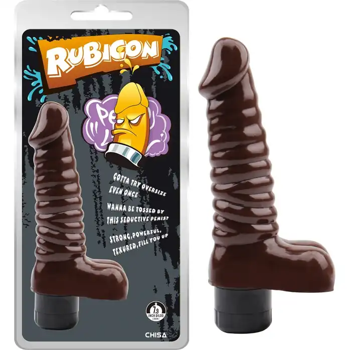 Коричневый вибратор Vibrating Sugar - 19 см - Rubicon. Фотография 2.