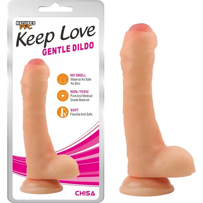 Телесный фаллоимитатор Gentle Dildo - 20,5 см - Keep Love. Фотография 2.