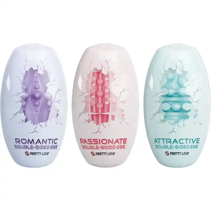 Набор из 15 мини-мастурбаторов Fantastic Egg Hard Boiled - Pretty Love