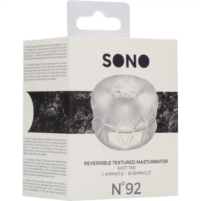 Прозрачный мастурбатор №92 Reversible Masturbator and Bumper - Sono. Фотография 3.