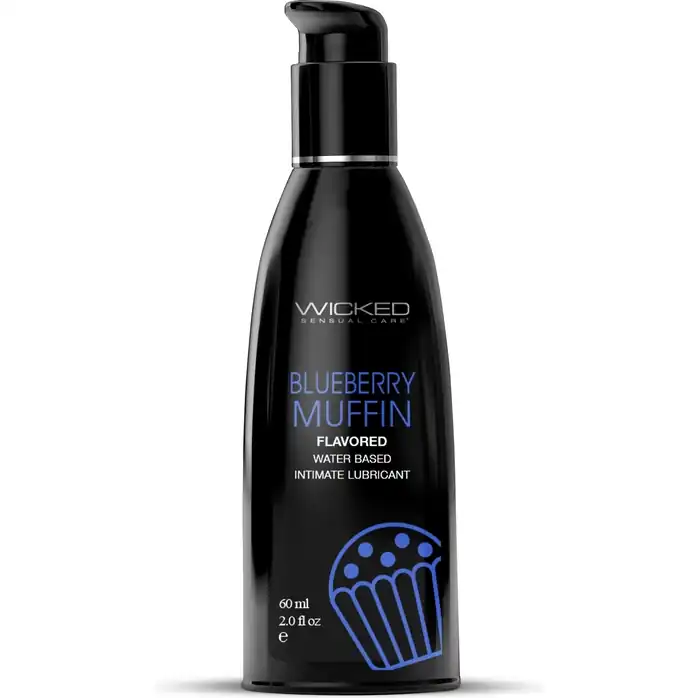 Лубрикант на водной основе с ароматом черничного маффина Wicked Aqua Blueberry Muffin - 60 мл