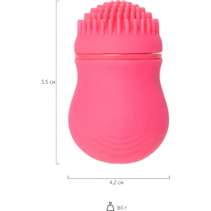 Розовый стимулятор клитора PPP CURU-CURU BRUSH ROTER. Фотография 4.