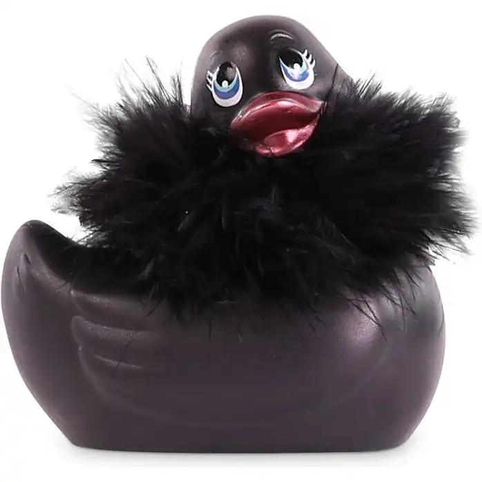 Черный вибратор-уточка I Rub My Duckie 2.0 Paris