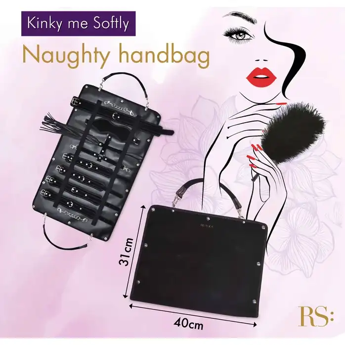 БДСМ-набор в черном цвете Kinky Me Softly. Фотография 3.
