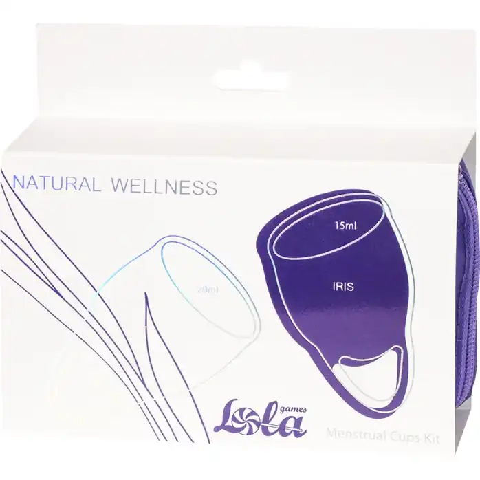 Набор из 2 синих менструальных чаш Iris - Natural Wellness