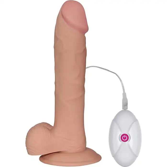 Телесный вибромассажер-реалистик Ultra Soft Dude 9 - 22 см