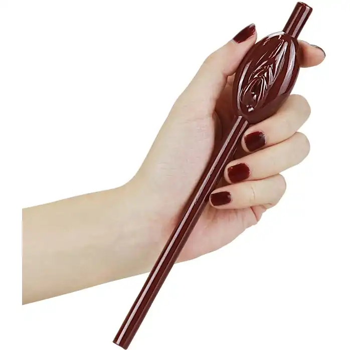 Разноцветные трубочки для напитков в виде вагины Pussy Straws - 9 шт. Фотография 3.