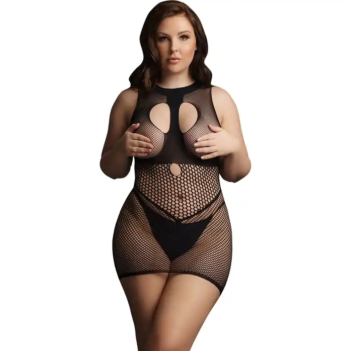 Мини-платье из сетки Duo Net Open Cup Mini Dress - Le Desir