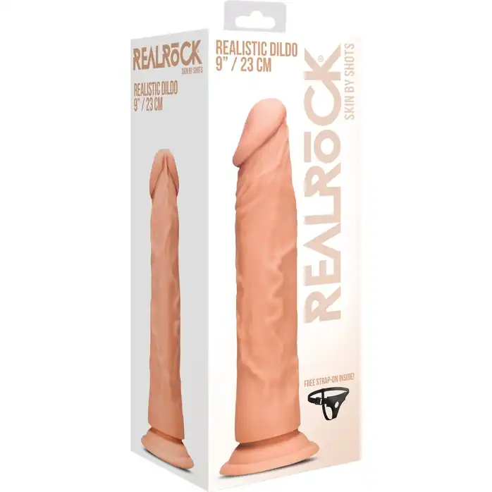 Телесный фаллоимитатор Realistic Dildo - 24 см - RealRock. Фотография 6.
