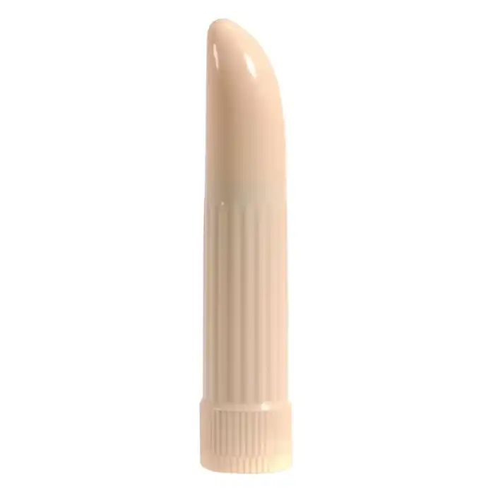 Миниатюрный вибратор Ladyfinger телесного цвета - 13 см