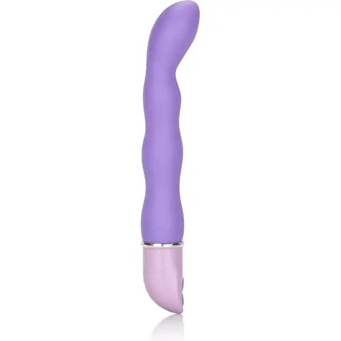 Силиконовый фиолетовый вибратор Lia Magic Wand - 21 см - Lia. Фотография 4.