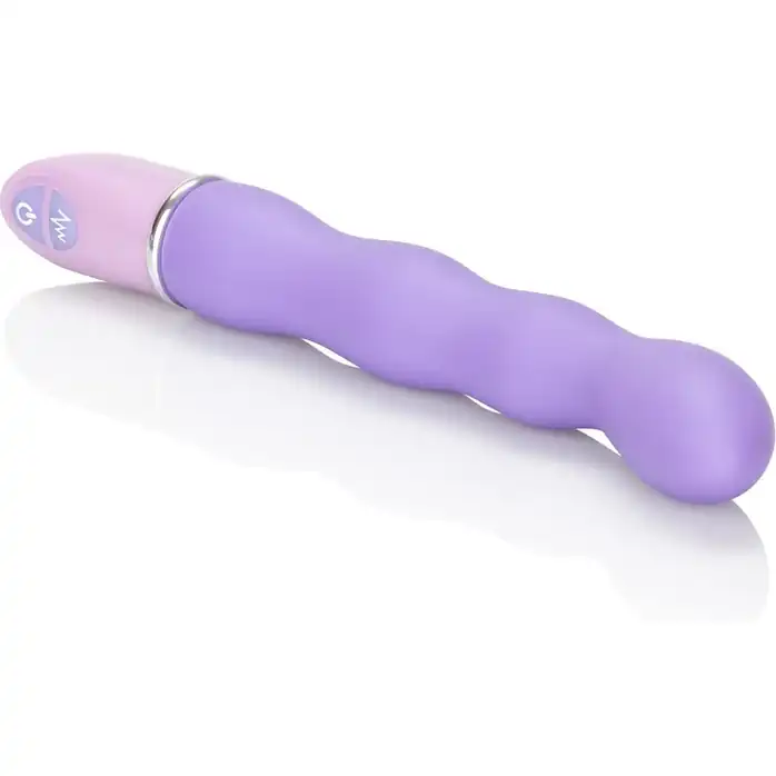 Силиконовый фиолетовый вибратор Lia Magic Wand - 21 см - Lia. Фотография 5.