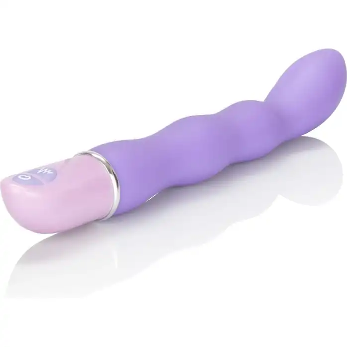 Силиконовый фиолетовый вибратор Lia Magic Wand - 21 см - Lia. Фотография 6.