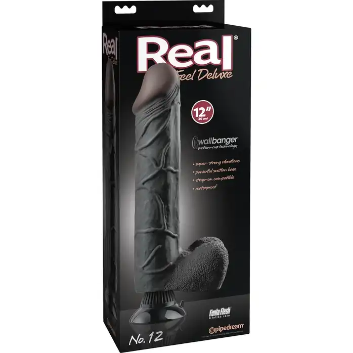 Вибратор Real Feel Deluxe №12 Black - 35 см - Real Feel Deluxe. Фотография 7.