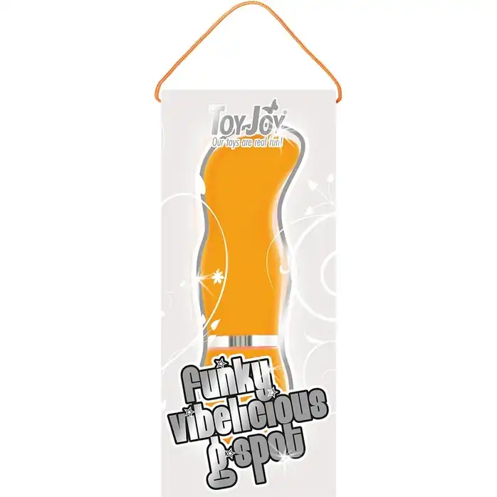 Оранжевый вибромассажер для точки G FUNKY VIBELICIOUS G SPOT - 12 см - Funky. Фотография 2.