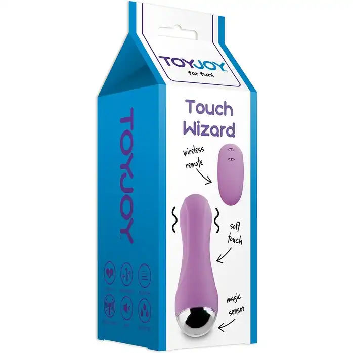 Лиловый вибростимулятор Touch Wizard с дистанционным управлением - 10 см - Classics. Фотография 2.