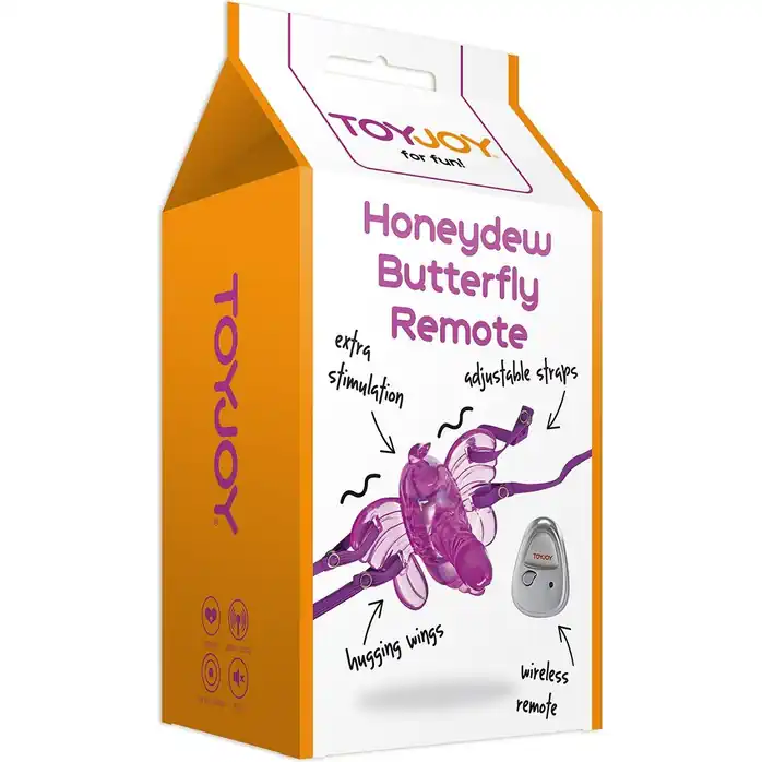 Фиолетовая вибробабочка HONEYDEW BUTTERFLY REMOTE с пультом ДУ - Classics. Фотография 2.