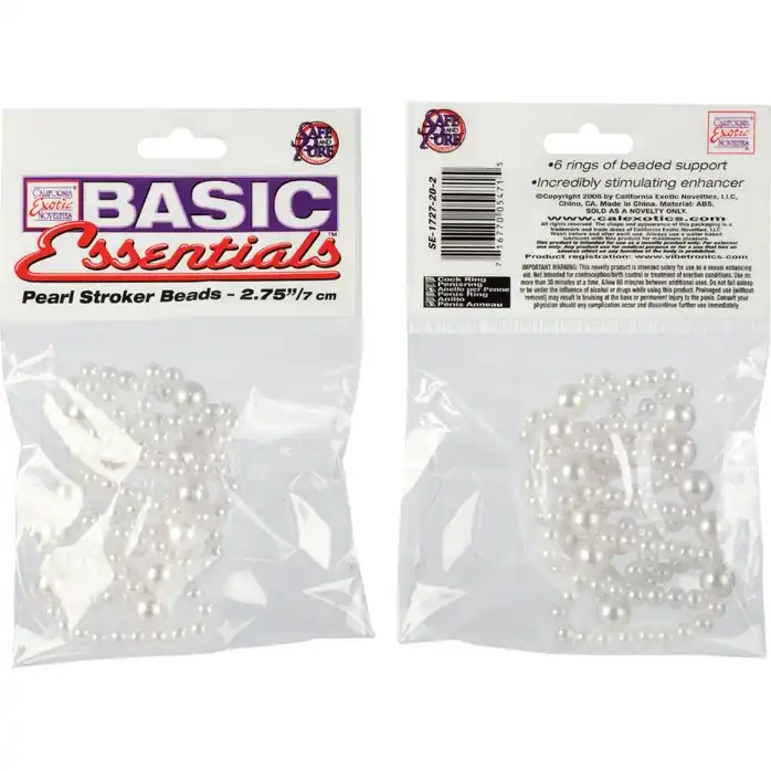 Насадка на пенис под жемчуг Basic Essentials Large - Basic Essentials. Фотография 2.