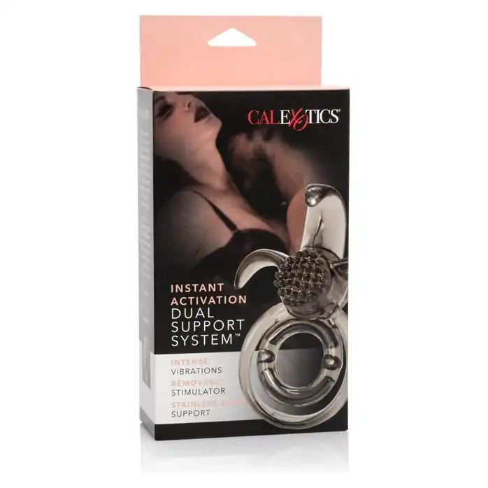 Вибронасадка с клиторальным стимулятором Vibrating Support Plus Intant Activation Dual - Couples Enhancers. Фотография 3.