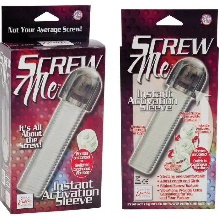 Насадка с вибрацией Screw Me Instant Activation Sleeve - 17,25 см - Screw Me. Фотография 5.