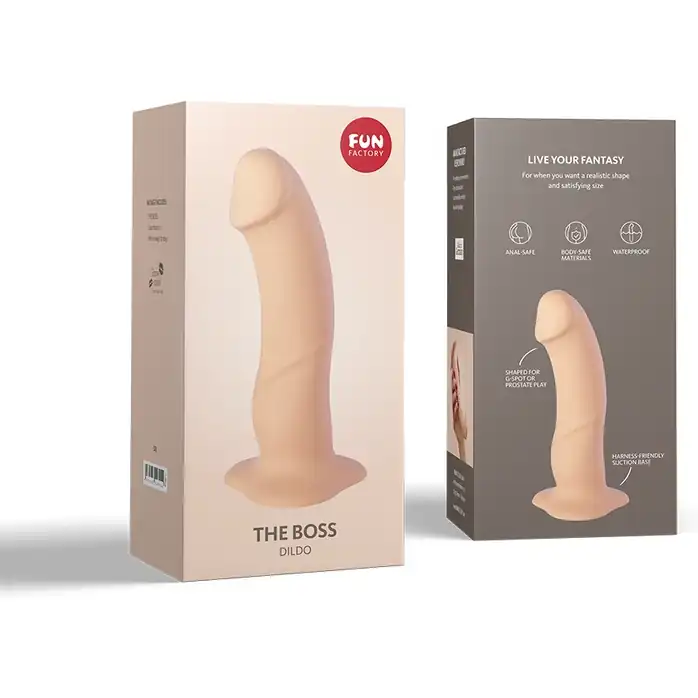 Телесный реалистичный фаллоимитатор The Boss Dildo - 18 см. Фотография 4.