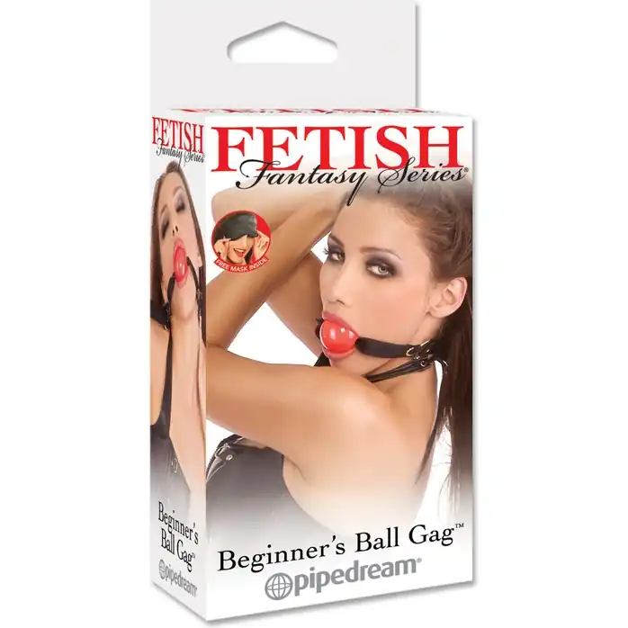 Кляп с шариком красного цвета Beginners Ball Gag - Fetish Fantasy Series. Фотография 4.