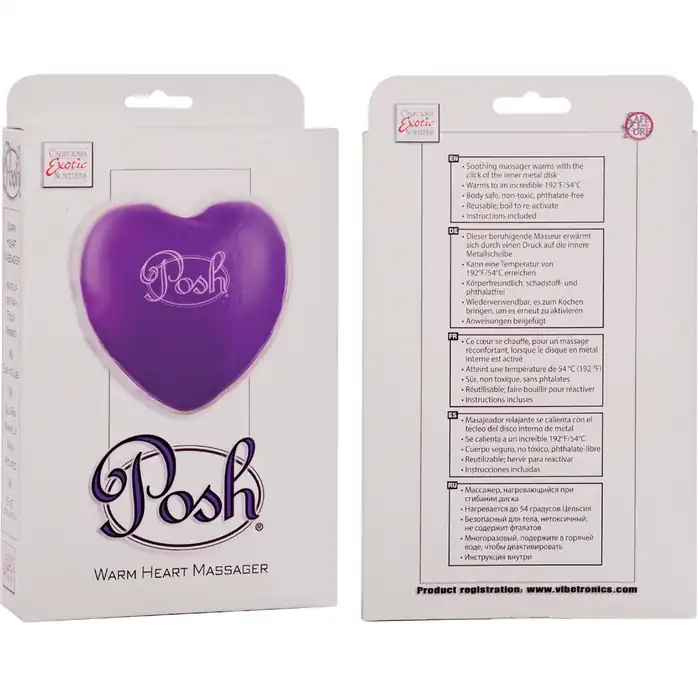 Теплый массажер фиолетового цвета Posh Warm Heart - Posh. Фотография 2.
