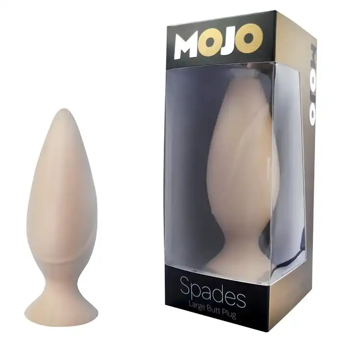 Анальная пробка на присоске MOJO SPADES LARGE телесного цвета - 12 см - Mojo