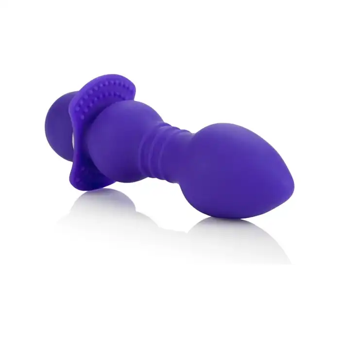 Фиолетовая анальная пробка Booty Call Player с вибрацией - 14 см - Booty Call. Фотография 2.