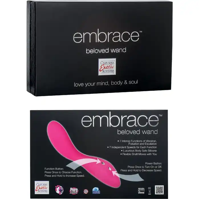 Розовый вибратор EMBRACE BELOVED WAND - 20 см - Embrace. Фотография 2.