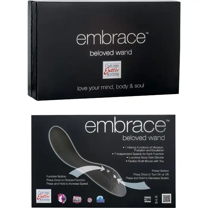 Серый вибратор EMBRACE BELOVED WAND - 20 см - Embrace. Фотография 2.