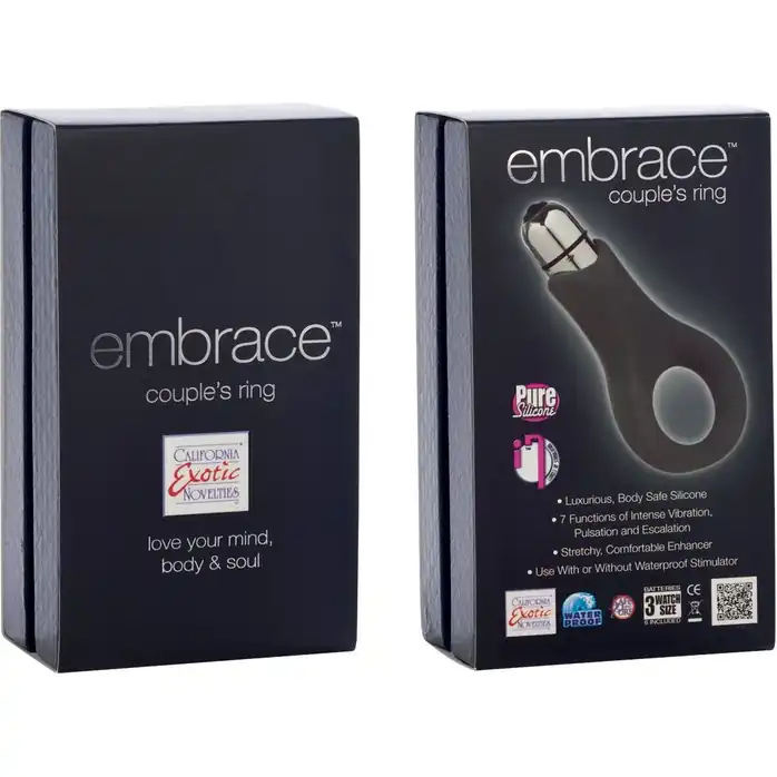 Серое виброкольцо Embrace Couples Ring - Embrace. Фотография 2.