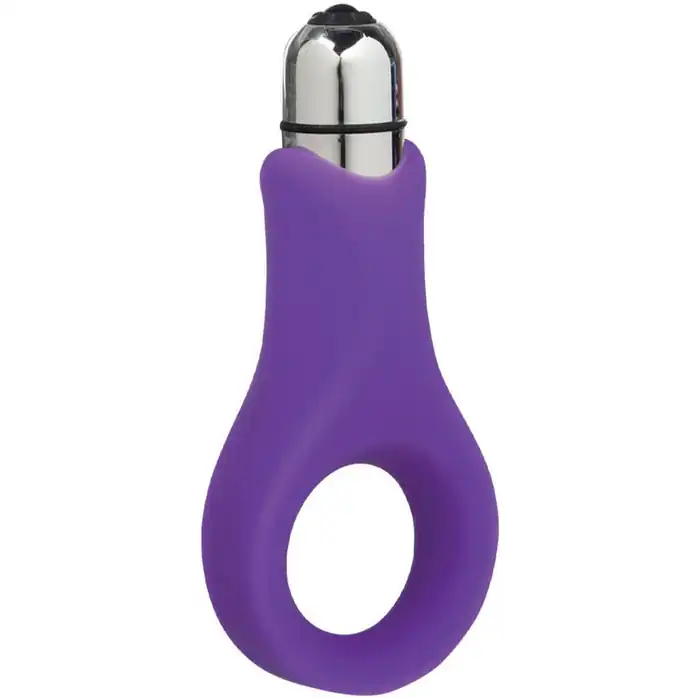 Фиолетовое виброкольцо Embrace Couples ring - Embrace