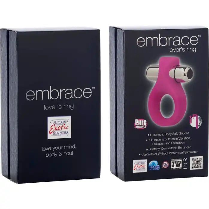 Розовое виброкольцо Embrace Lovers ring - Embrace. Фотография 2.