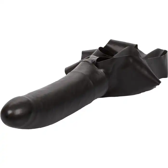 Черный страпон для оральной стимуляции The Original Accommodator Latex Dong. Фотография 4.