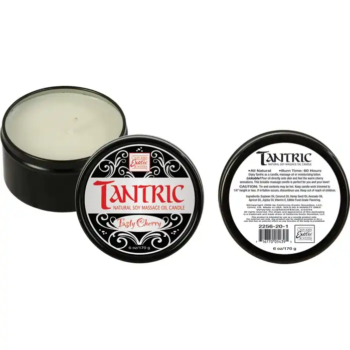 Массажная свеча с ароматом вишни Tantric Soy Candle Tasty Cherry - Tantric Collection. Фотография 2.