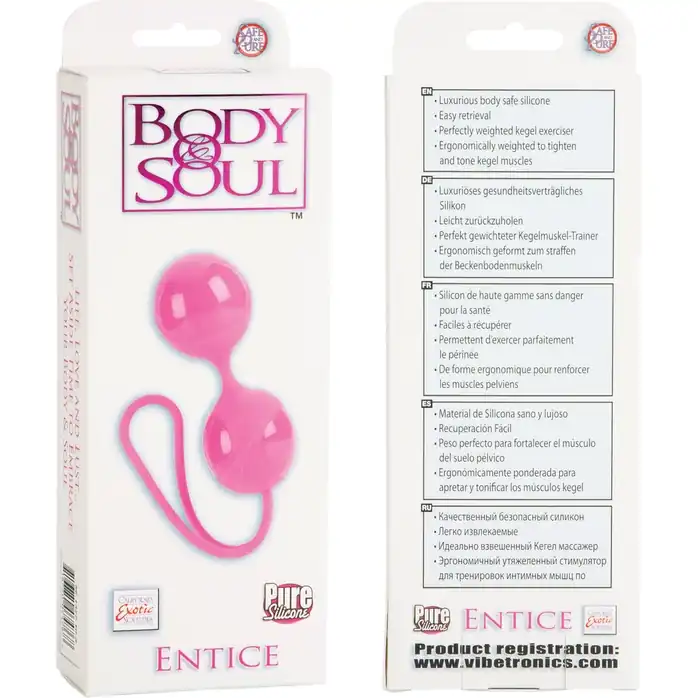 Розовые силиконовые вагинальные шарики BODY SOUL ENTICE - Body   Soul . Фотография 4.