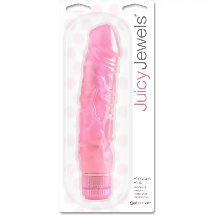 Розовый рельефный вибратор JUICY JEWELS - 22 см - Juicy Jewels. Фотография 2.